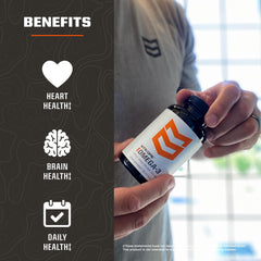 Close-up of MTN OPS Omega-3 softgels