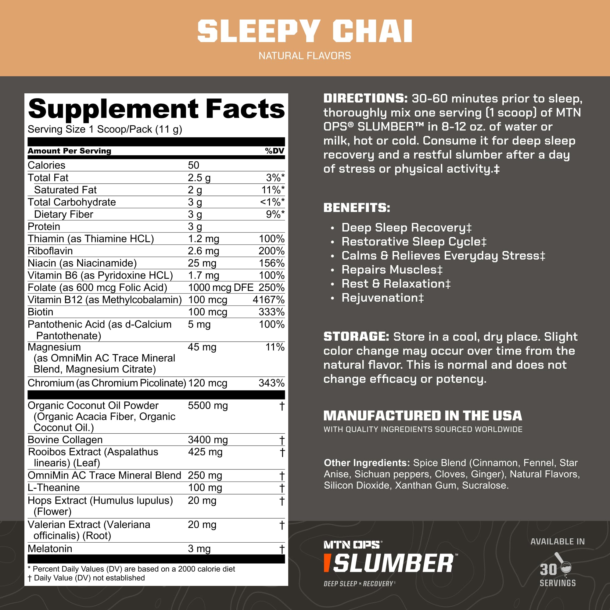 Rooibos tea component in MTN OPS Slumber