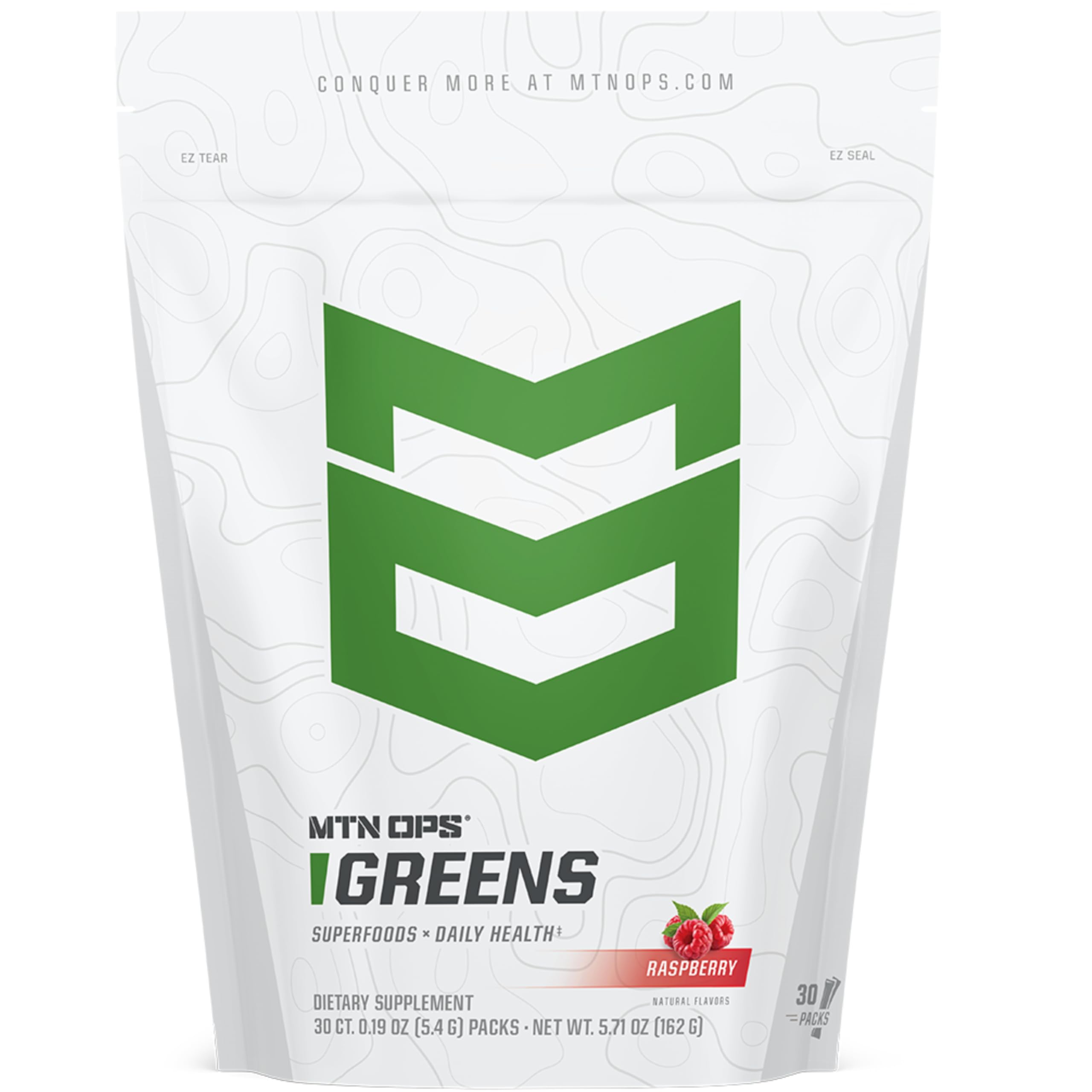 MTN OPS Super Greens immune health powder canister