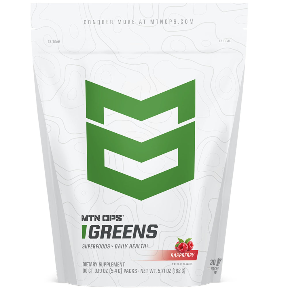 MTN OPS Super Greens immune health powder canister