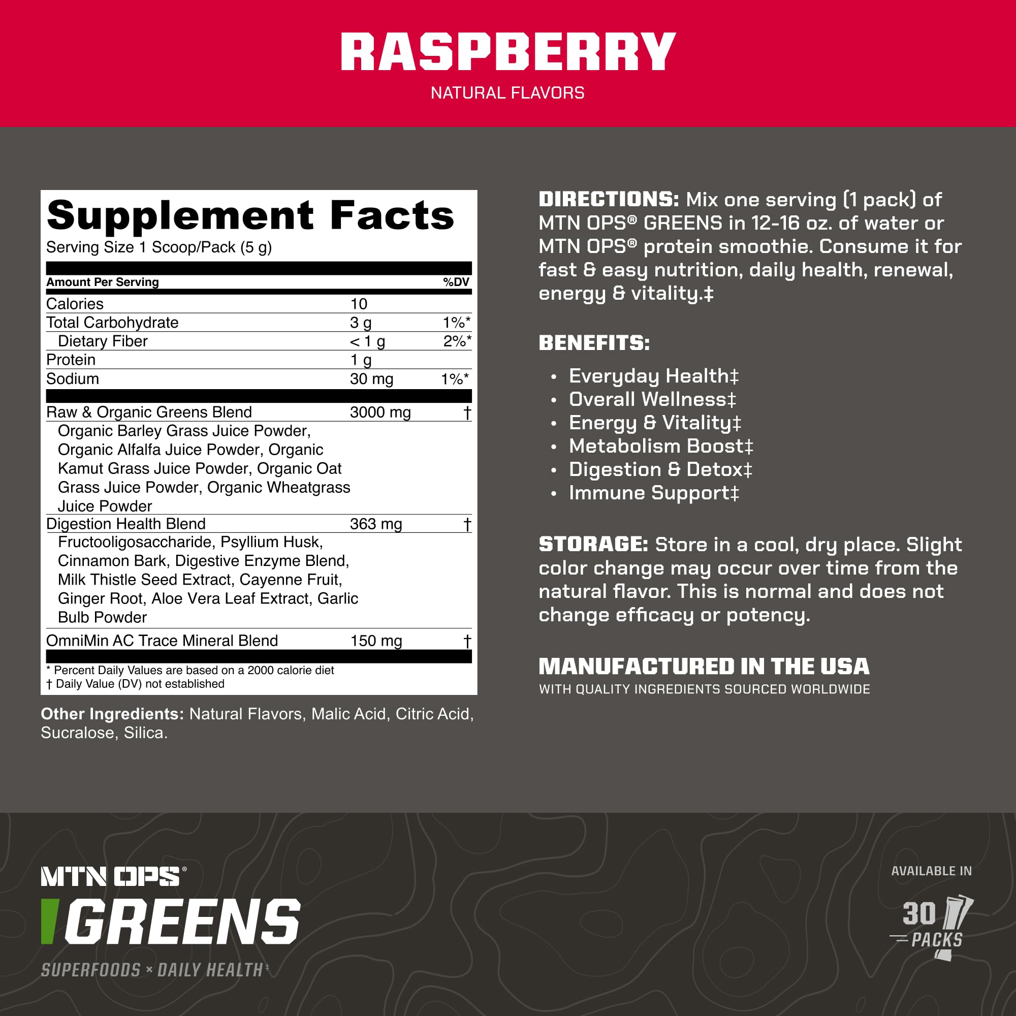 Digestive health support from MTN OPS Super Greens