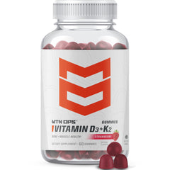 MTN OPS Vitamin D3 K2 Gummies bottle with 60 soft-chews
