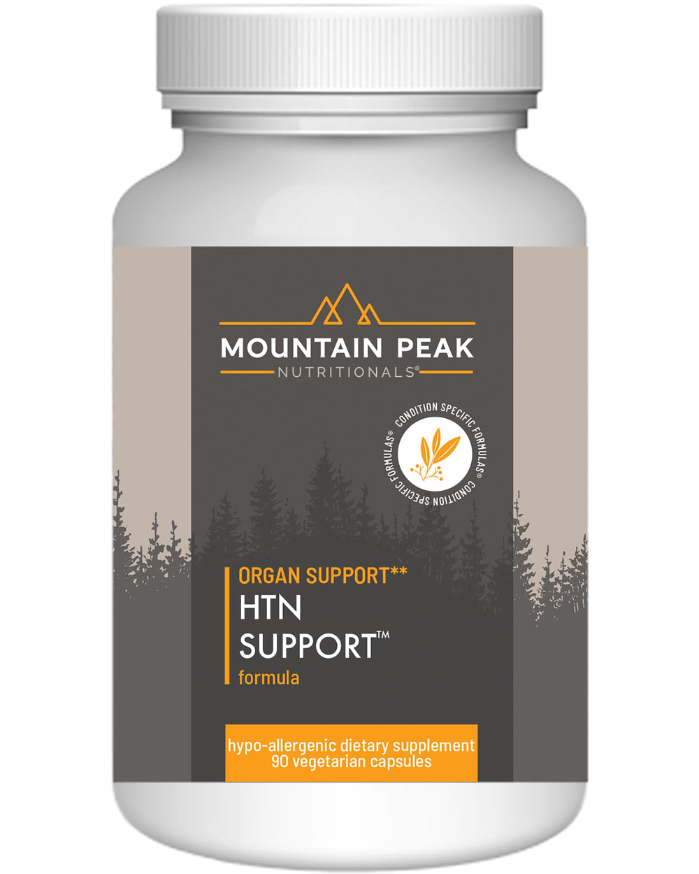 HTN Blood Pressure Support bottle with 90 vegetarian capsules