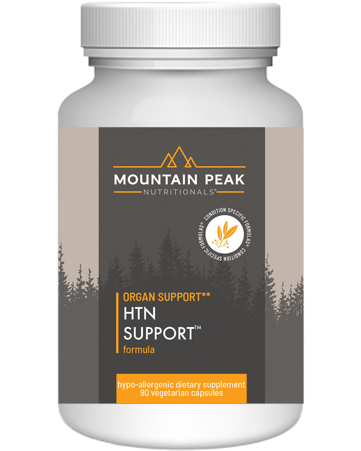 HTN Blood Pressure Support bottle with 90 vegetarian capsules