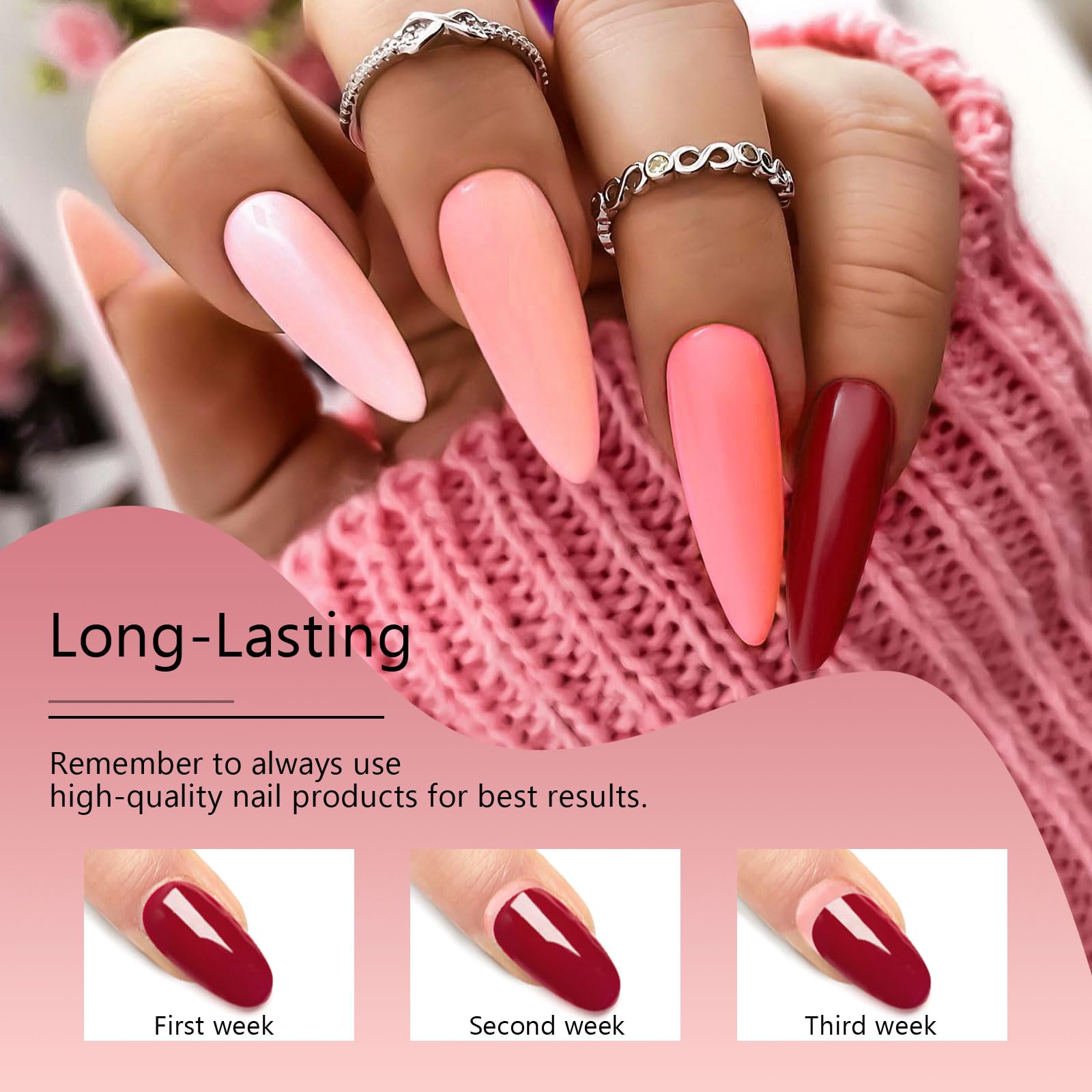 MTSSII Bloody Mary deep red gel polish with smooth application