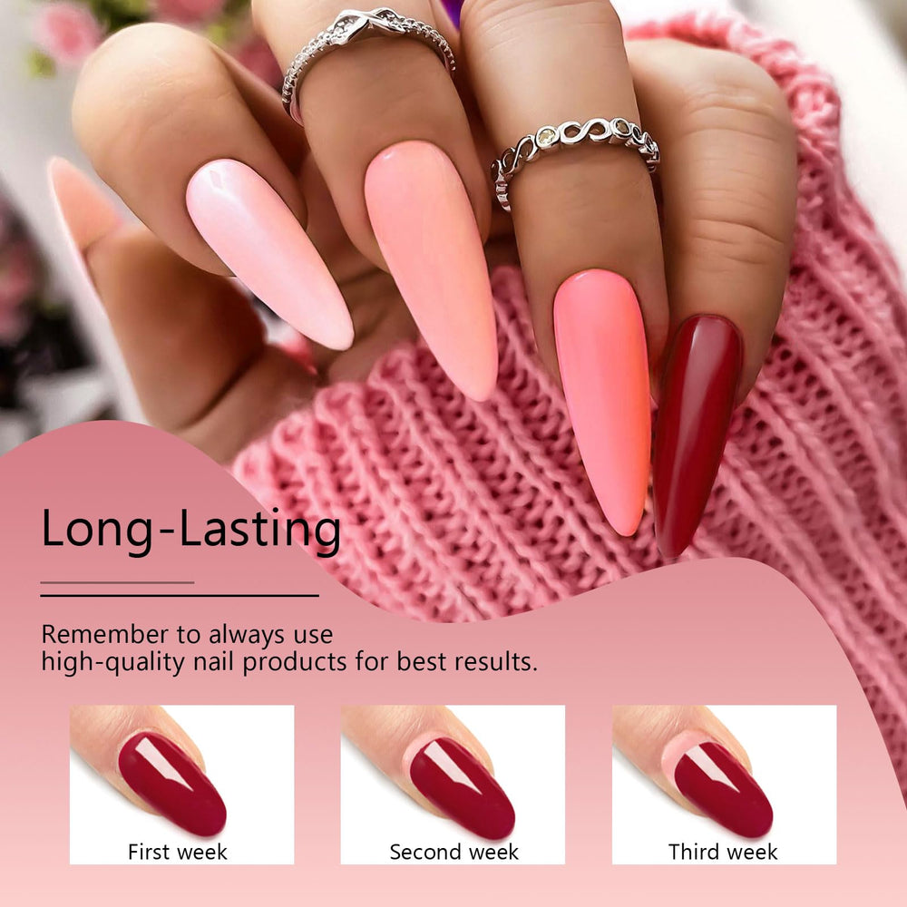MTSSII Bloody Mary deep red gel polish with smooth application