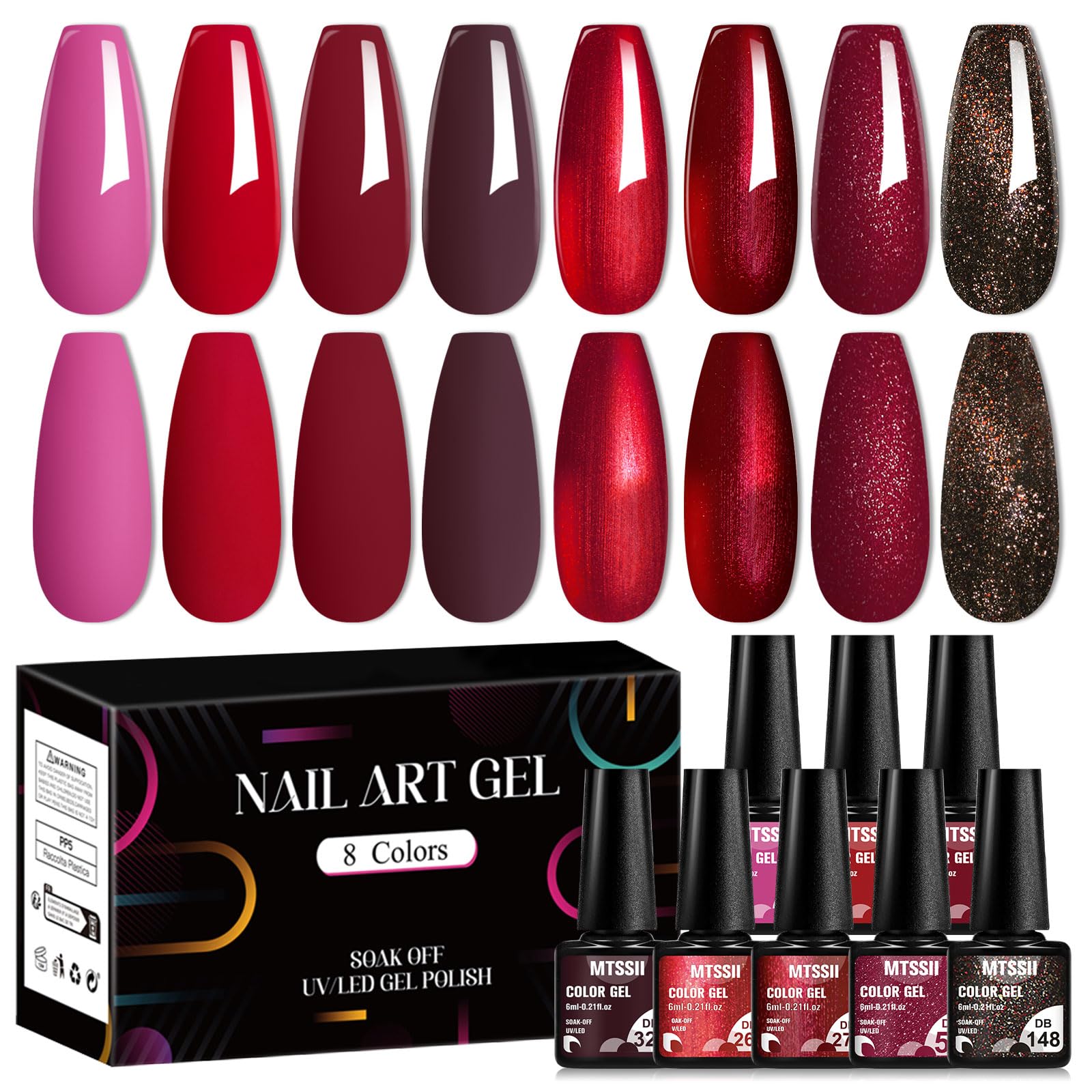 MTSSII Bloody Mary shimmer red gel polish for salon-quality at-home nails