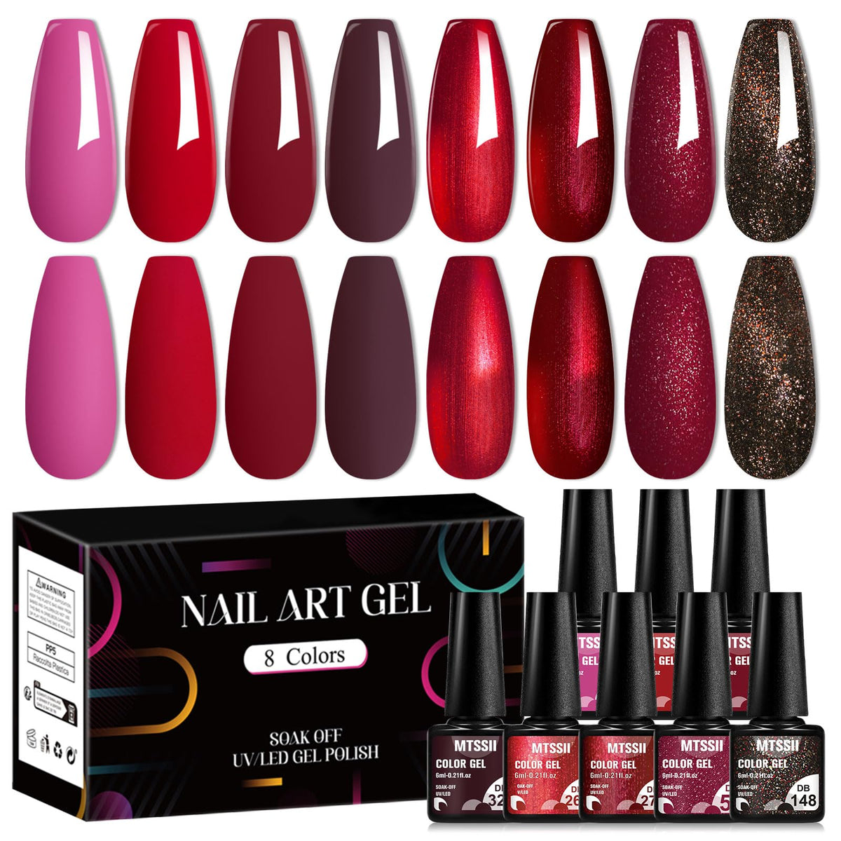 MTSSII Bloody Mary shimmer red gel polish for salon-quality at-home nails