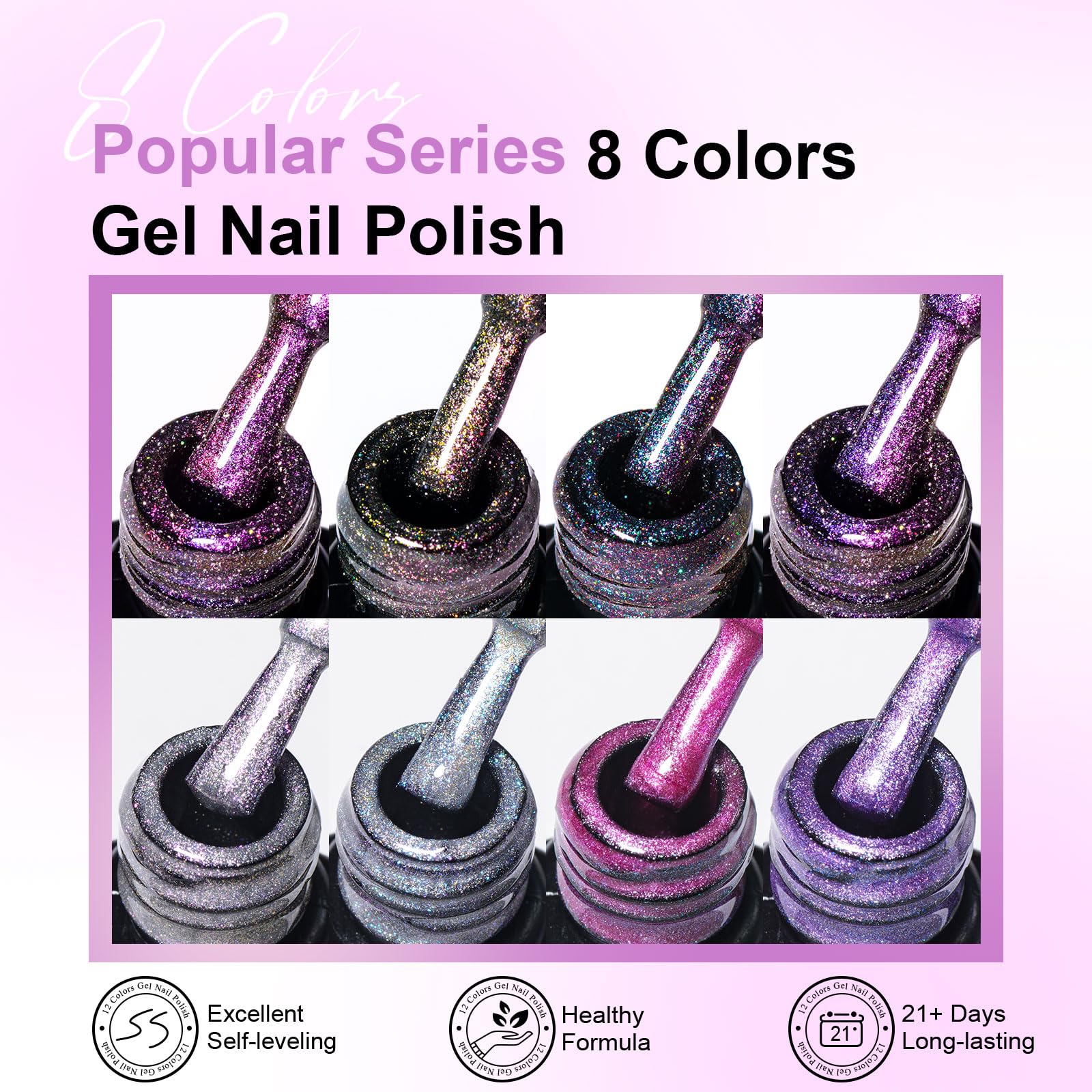 MTSSII Cat Eye Gel Polish Set5 pastel shade glow for everyday wear