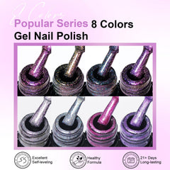 MTSSII Cat Eye Gel Polish Set5 pastel shade glow for everyday wear