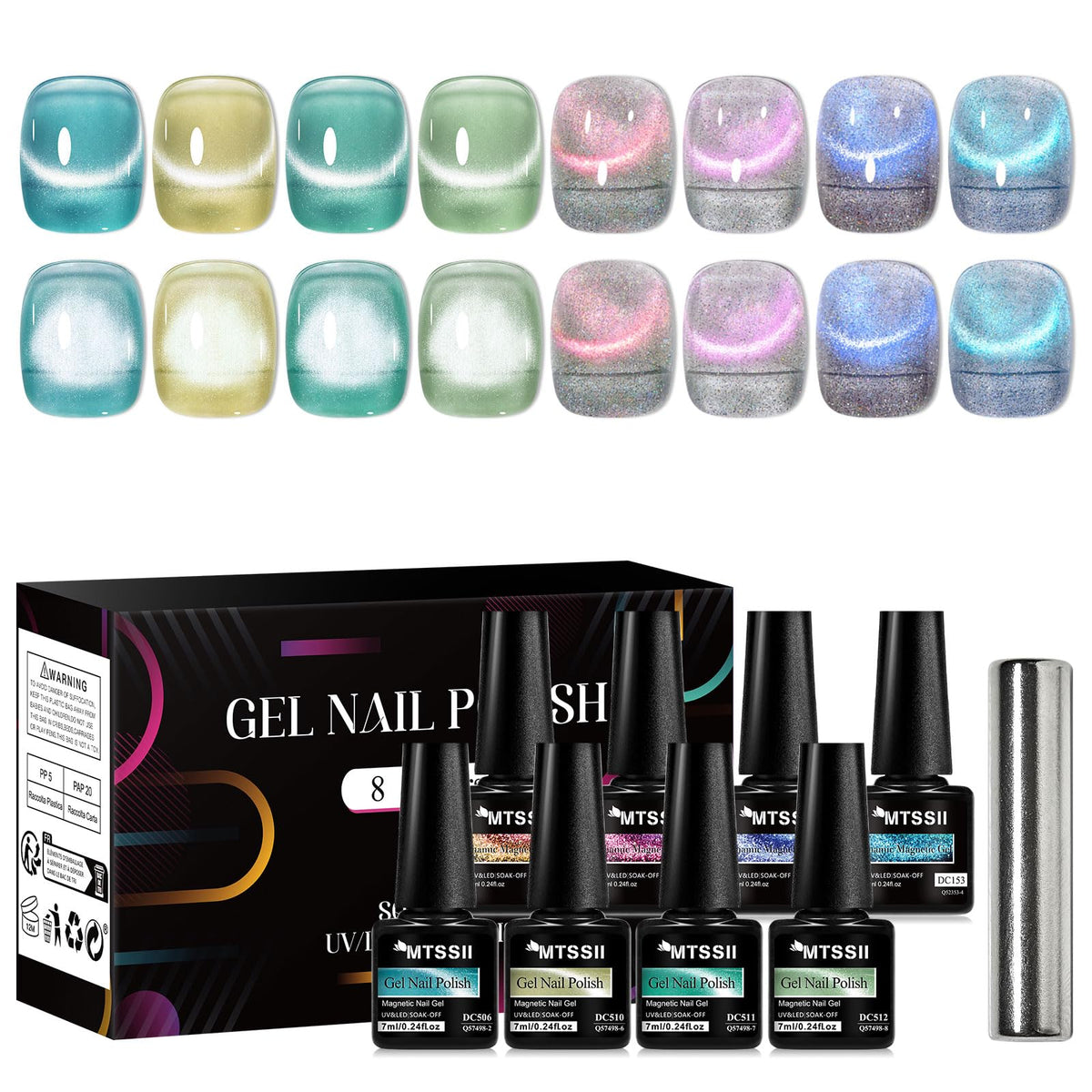 MTSSII cat eye gel polish shade 1 bottle with shimmering finish for long-lasting manicure