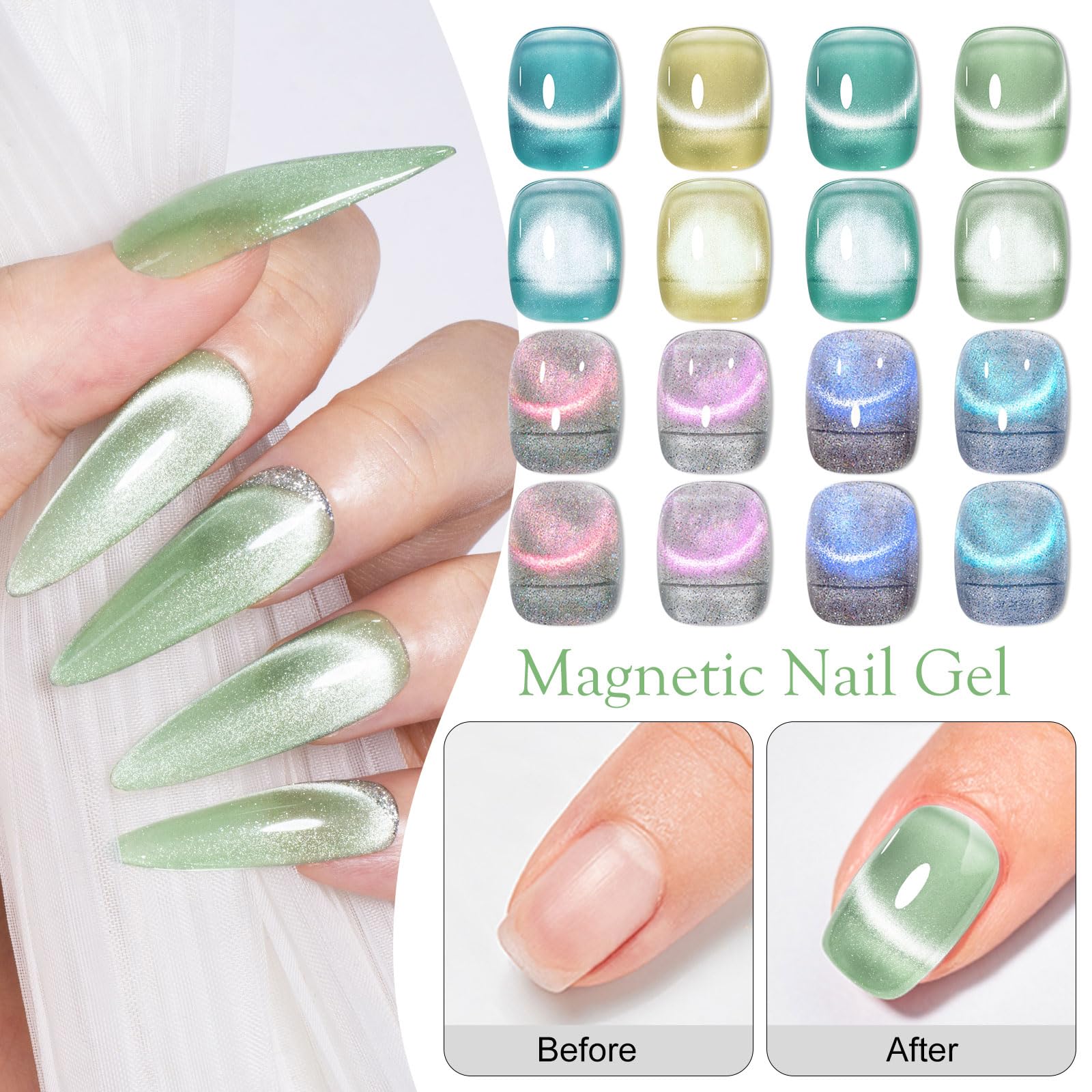 MTSSII cat eye gel polish shade 6 bottle designed for extended wear and shine