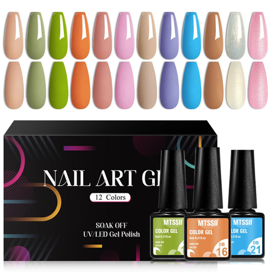 MTSSII gel nail polish set packaging, ready-for-gifting and stylish nails