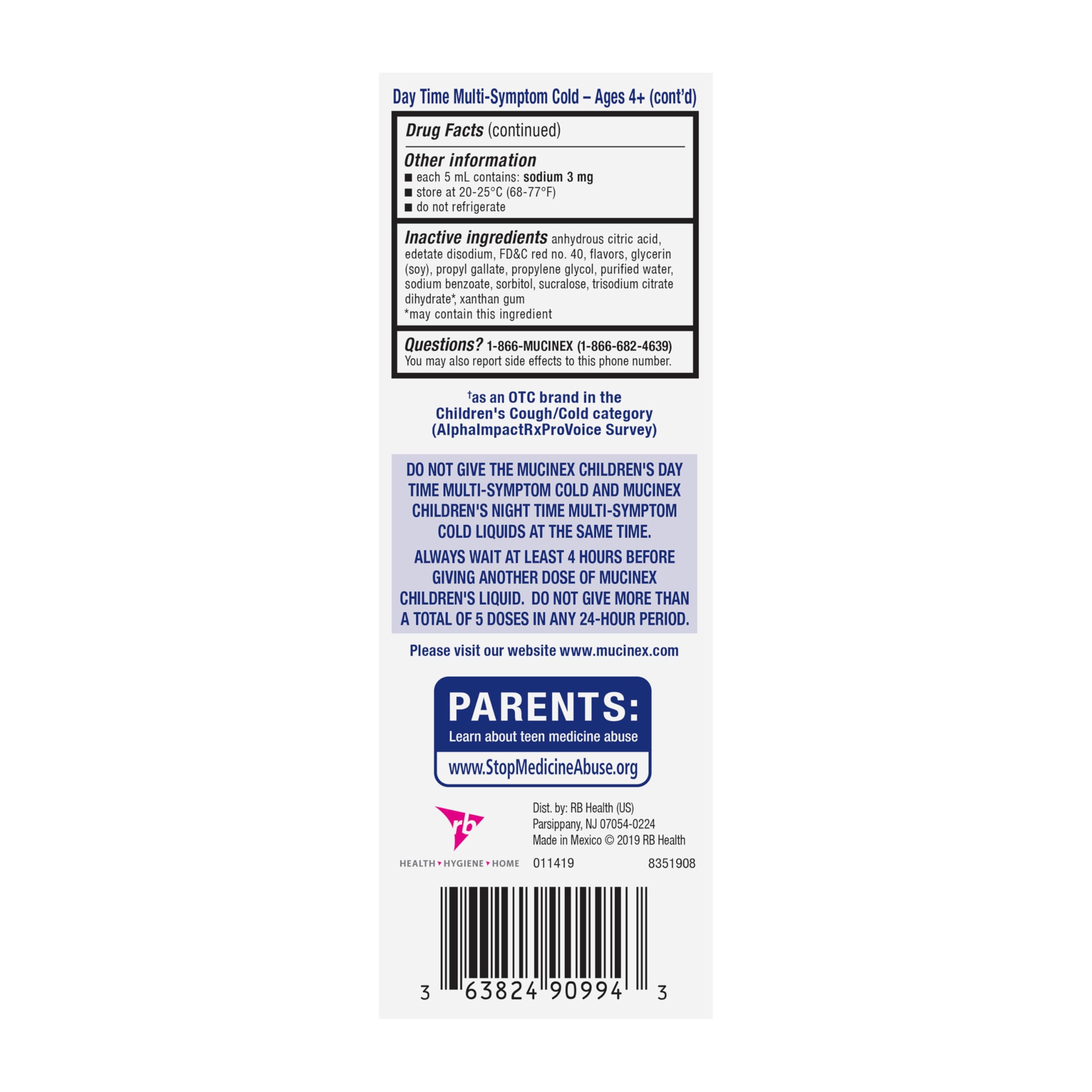Close-up of Day Time label