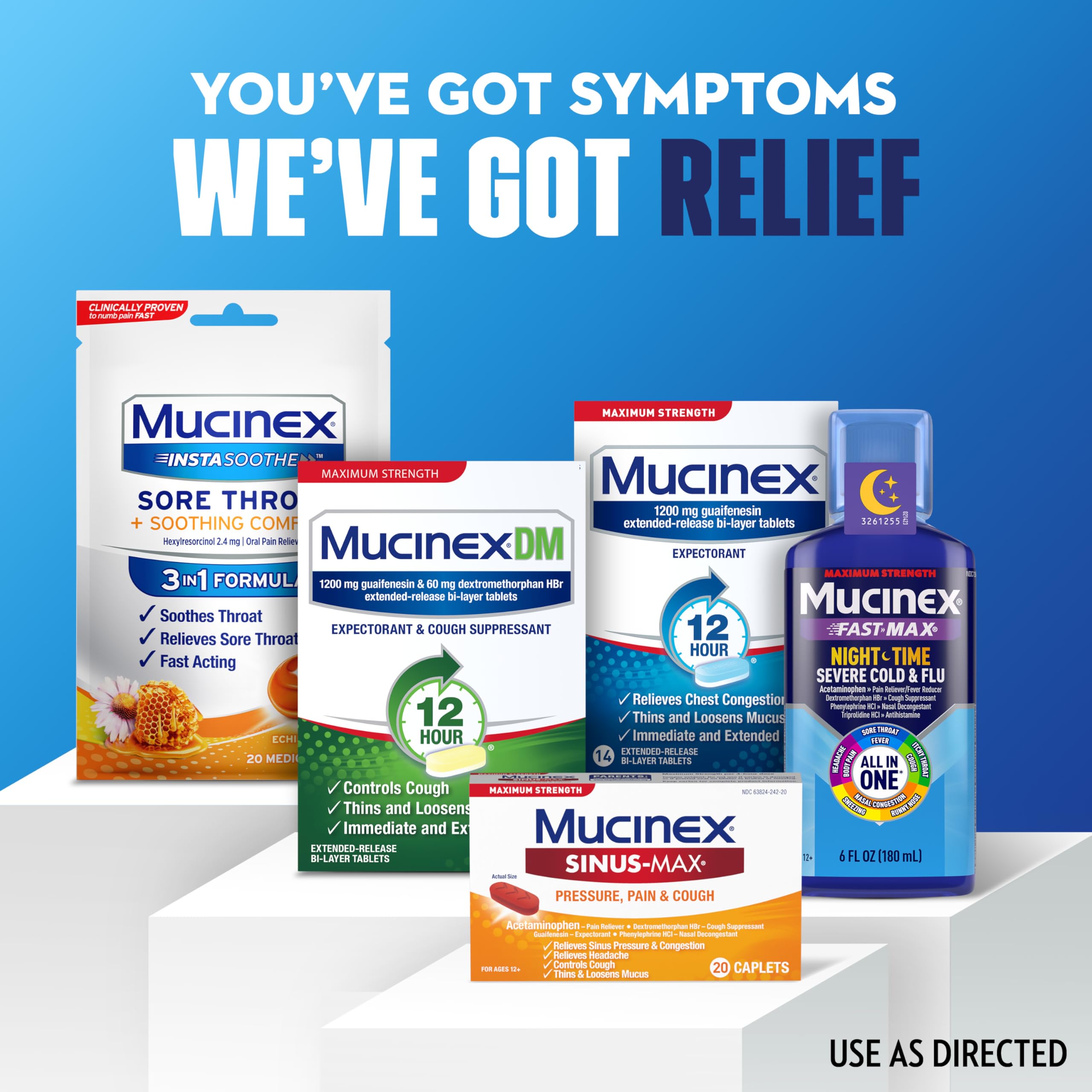 Mucinex Sinus-Max congestion illustration depicts relief from pressure