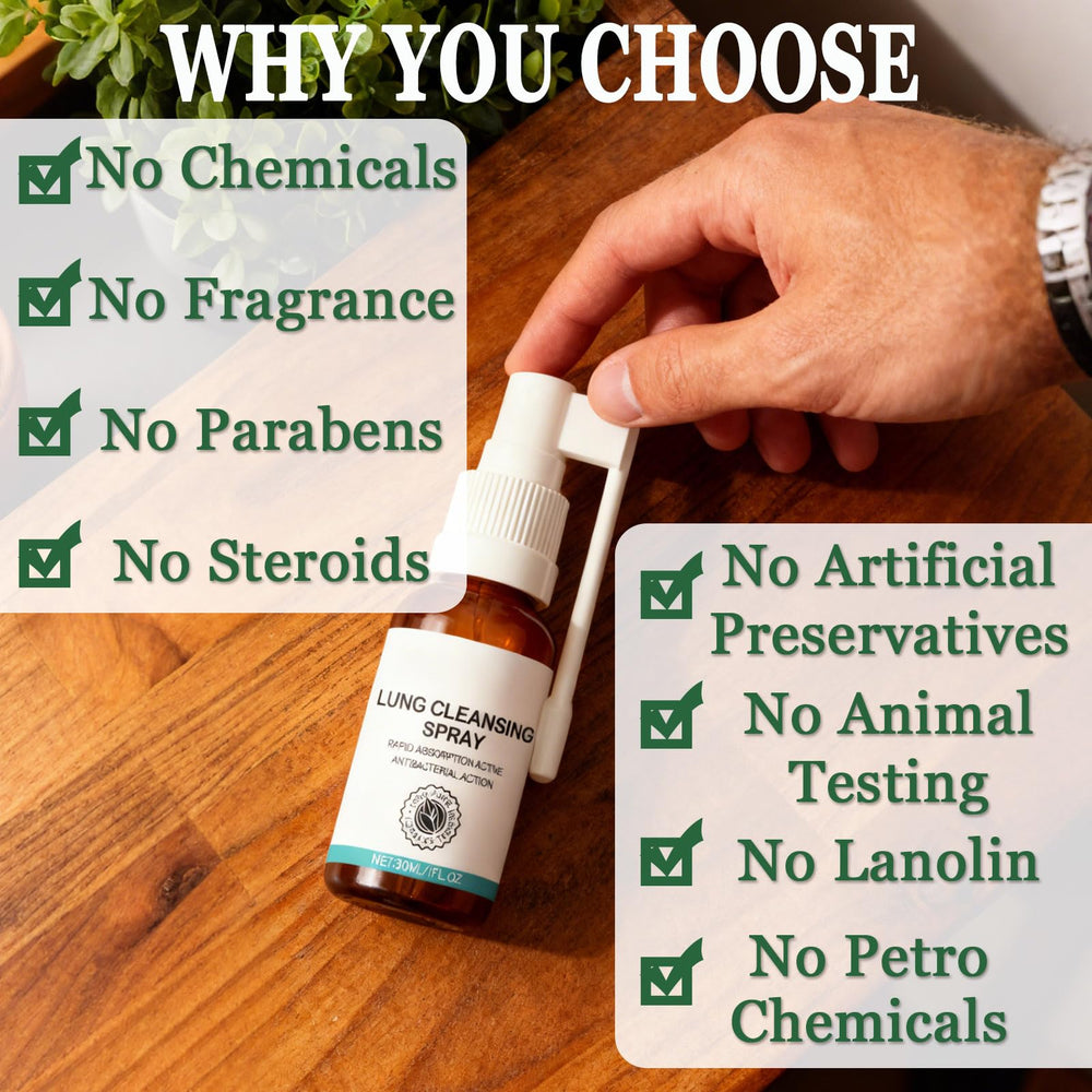 Lung cleanse spray ingredients for mucus relief