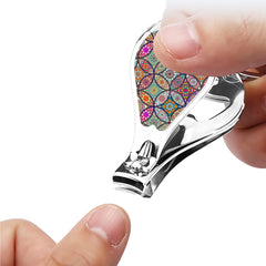 Muemigai nail clipper with keychain and bottle opener for travel.