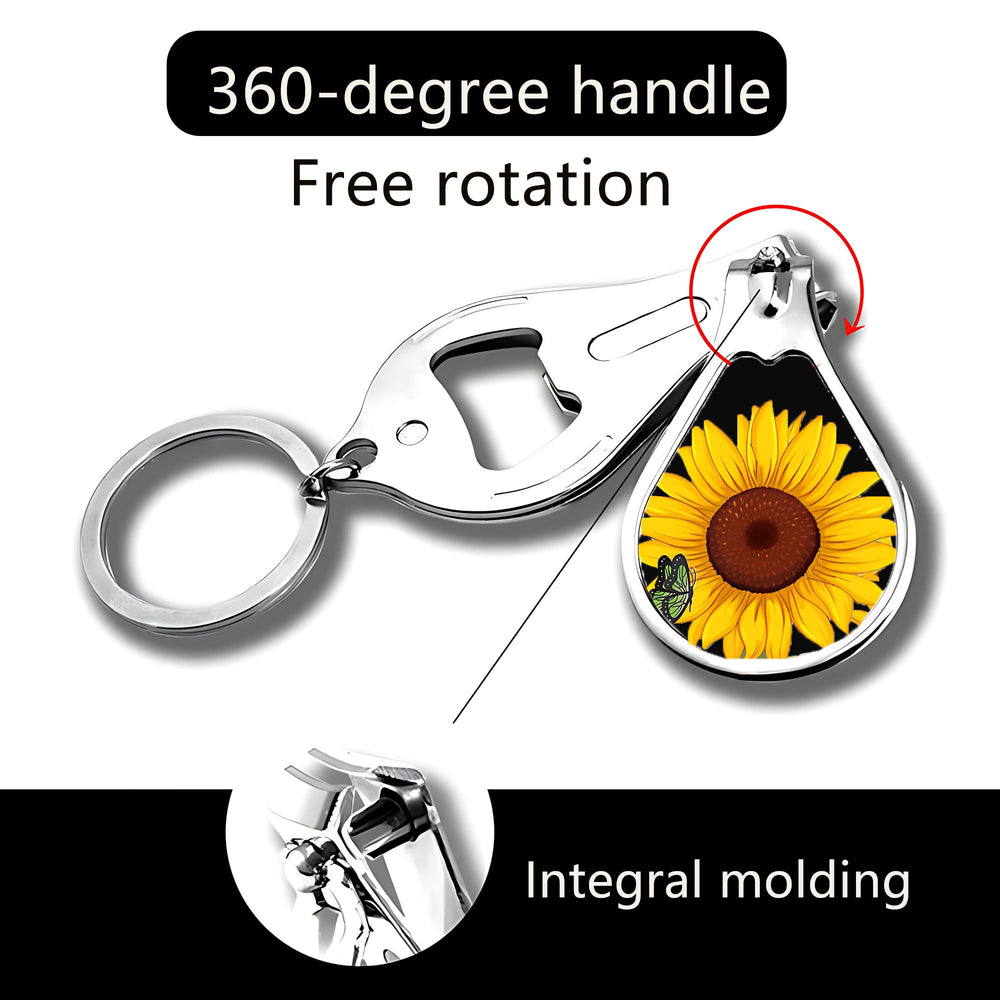 Muemigai fashion-pattern clippers with sunflower motif