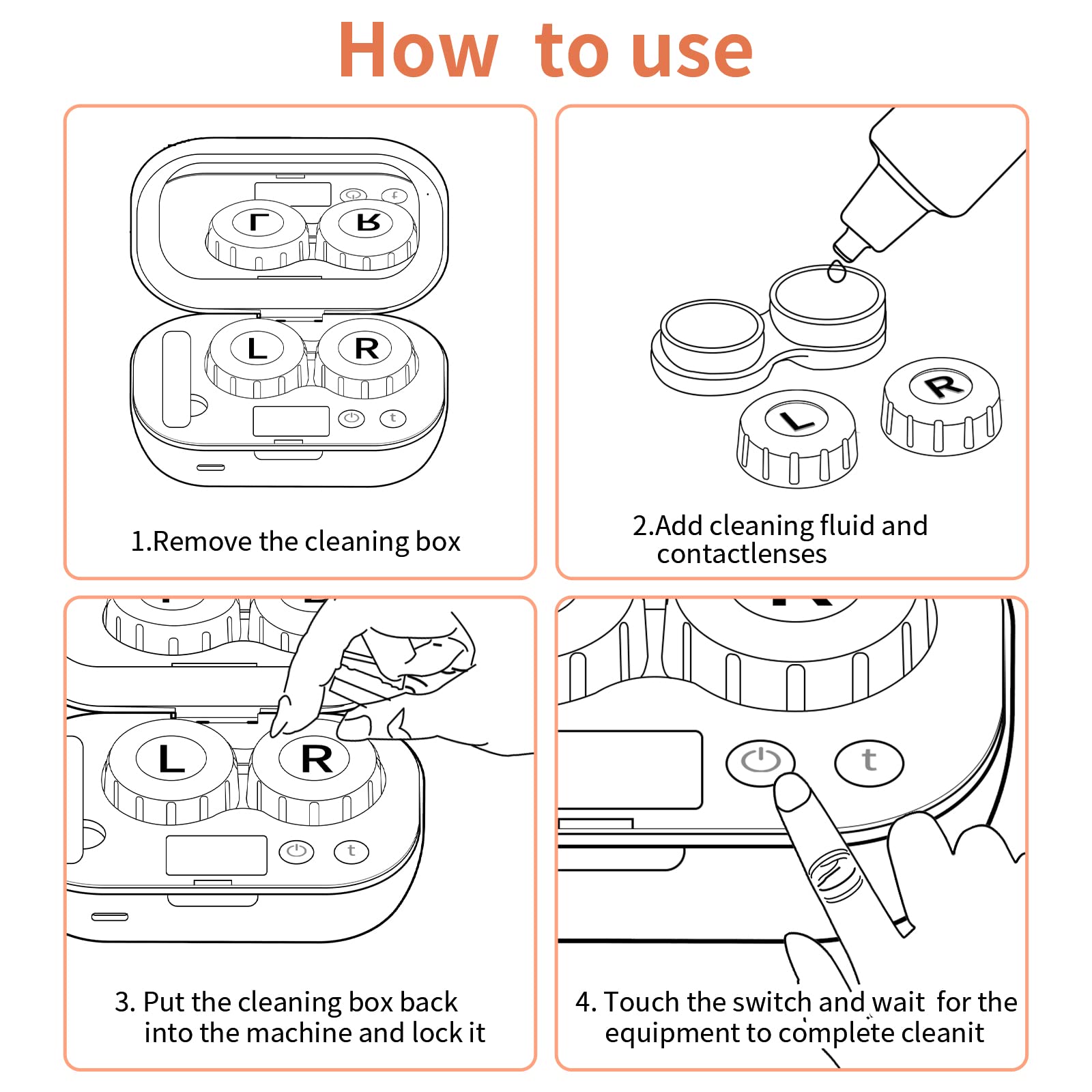 Compact travel case with accessories for lens cleaning