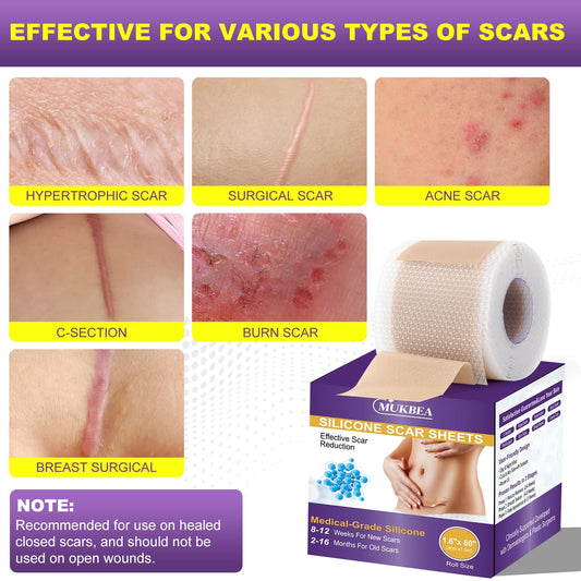 MUKBEA scar tape on skin demonstrates gentle, breathable wear for daily use.