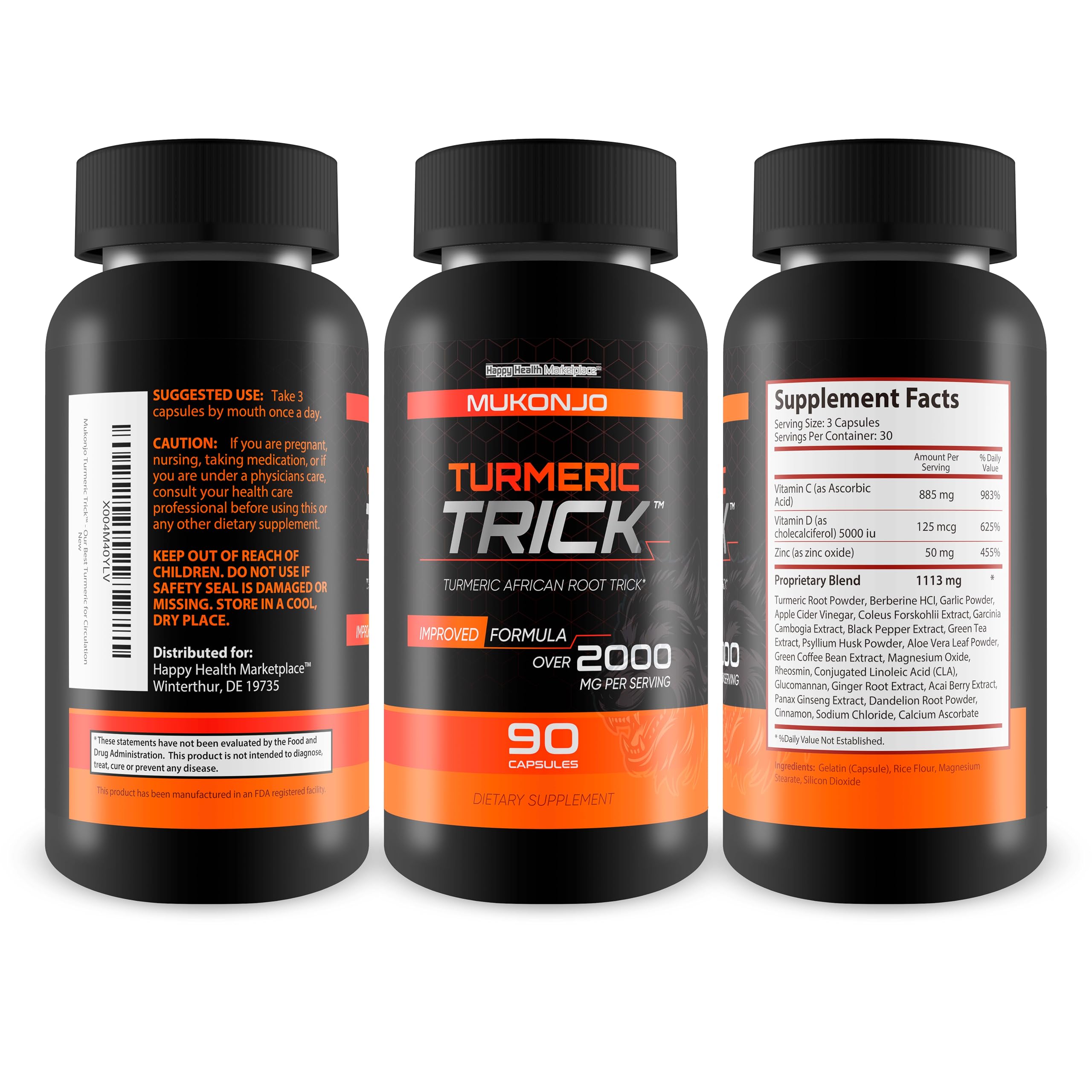 Mukonjo Turmeric Trick packaging front view