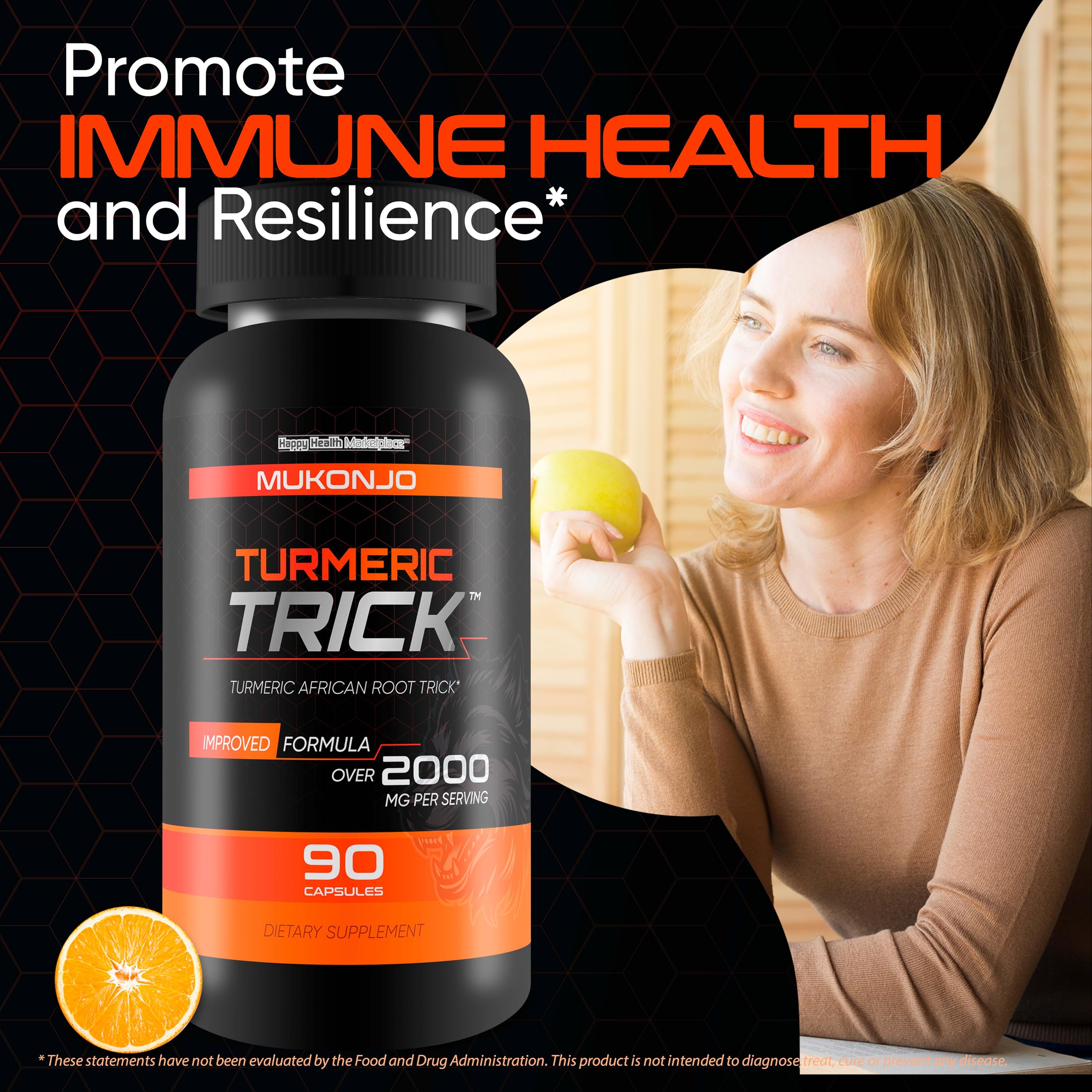 Man taking Mukonjo Turmeric Trick capsule