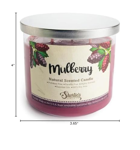 Close-up of three wicks burning in Mulberry Natural Candle