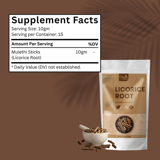 Mulethi licorice root sticks packaging with GMP certification