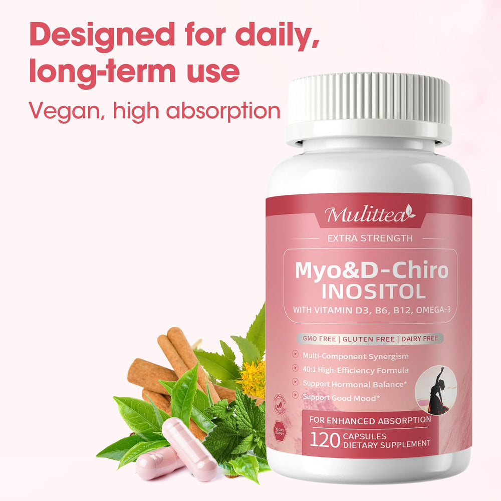 120 capsule bottle packaging of Mulittea supplement