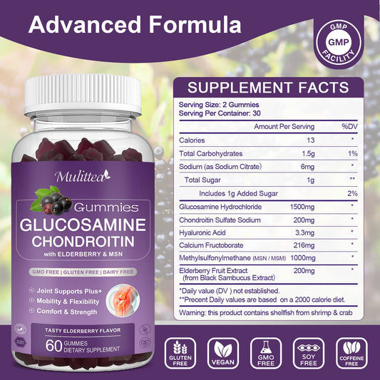 Two-pack bottle front view of Mulittea gummies