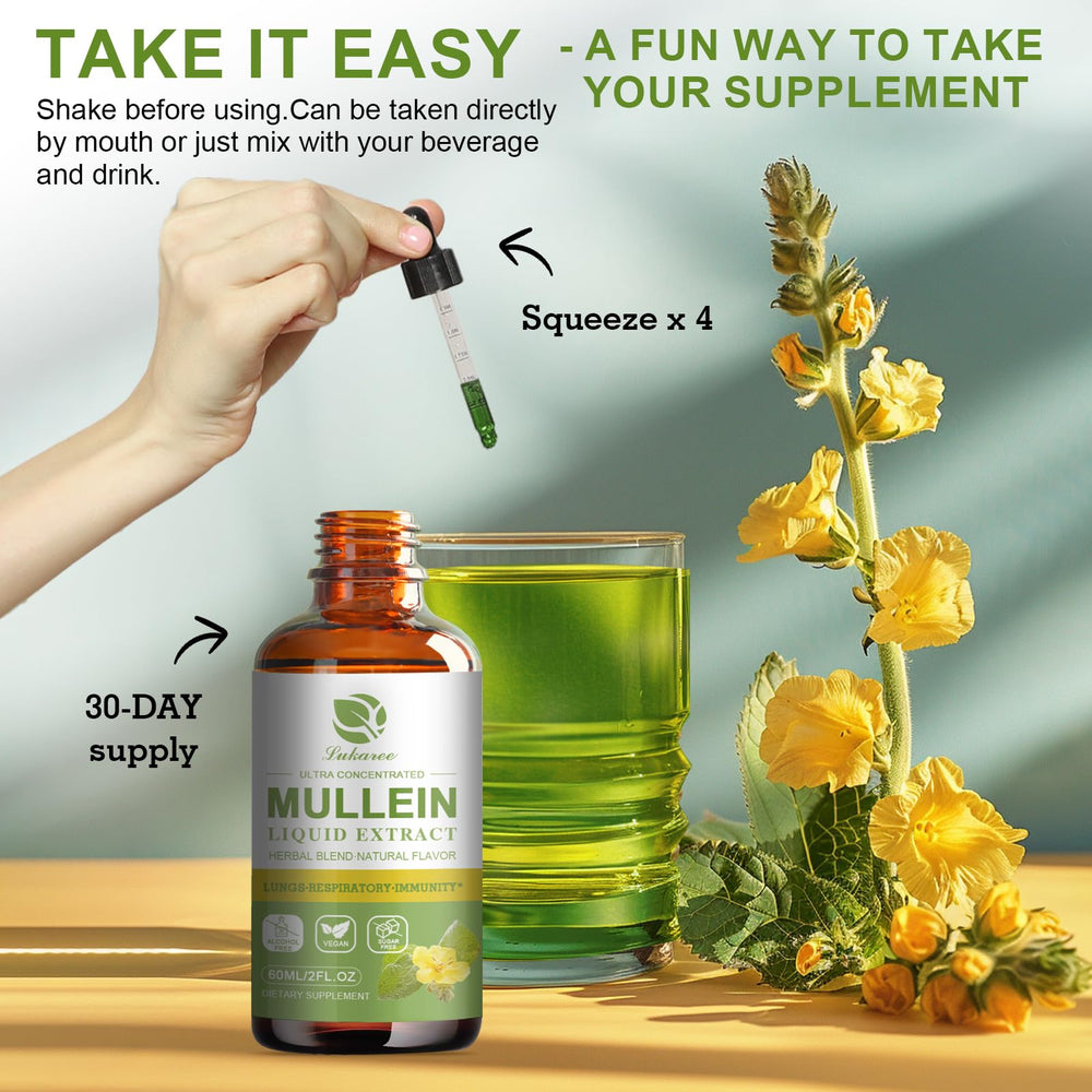 Two bottles of mullein drops 60 servings each