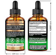 Dropper dispensing mullein leaf extract drops into a glass