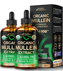 USDA Organic Mullein Drops for lungs - 2 pack