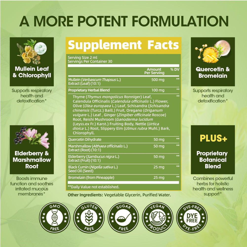 Vegan mullein leaf extract tincture ingredients