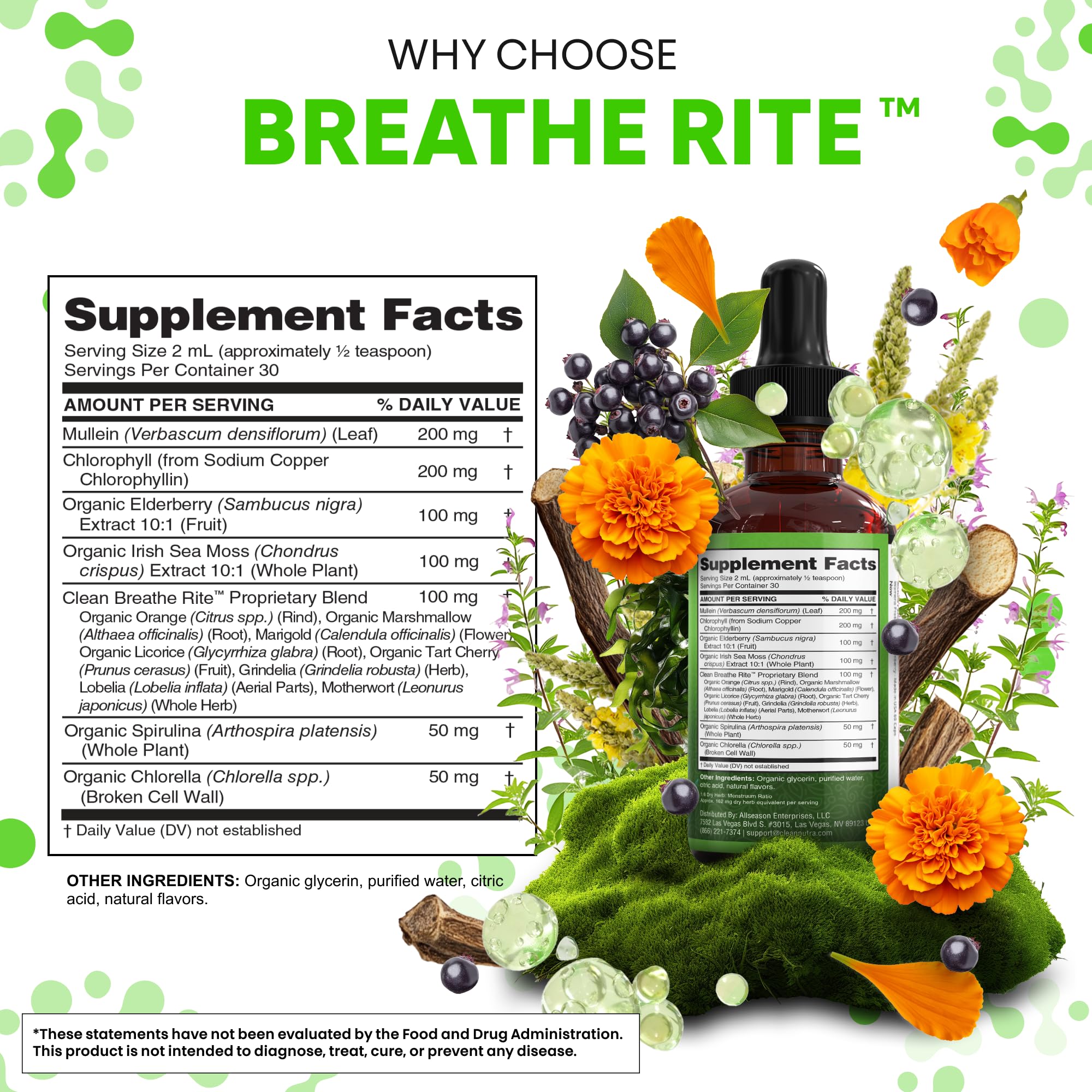 Licorice root and tart cherry alongside lobelia in tincture