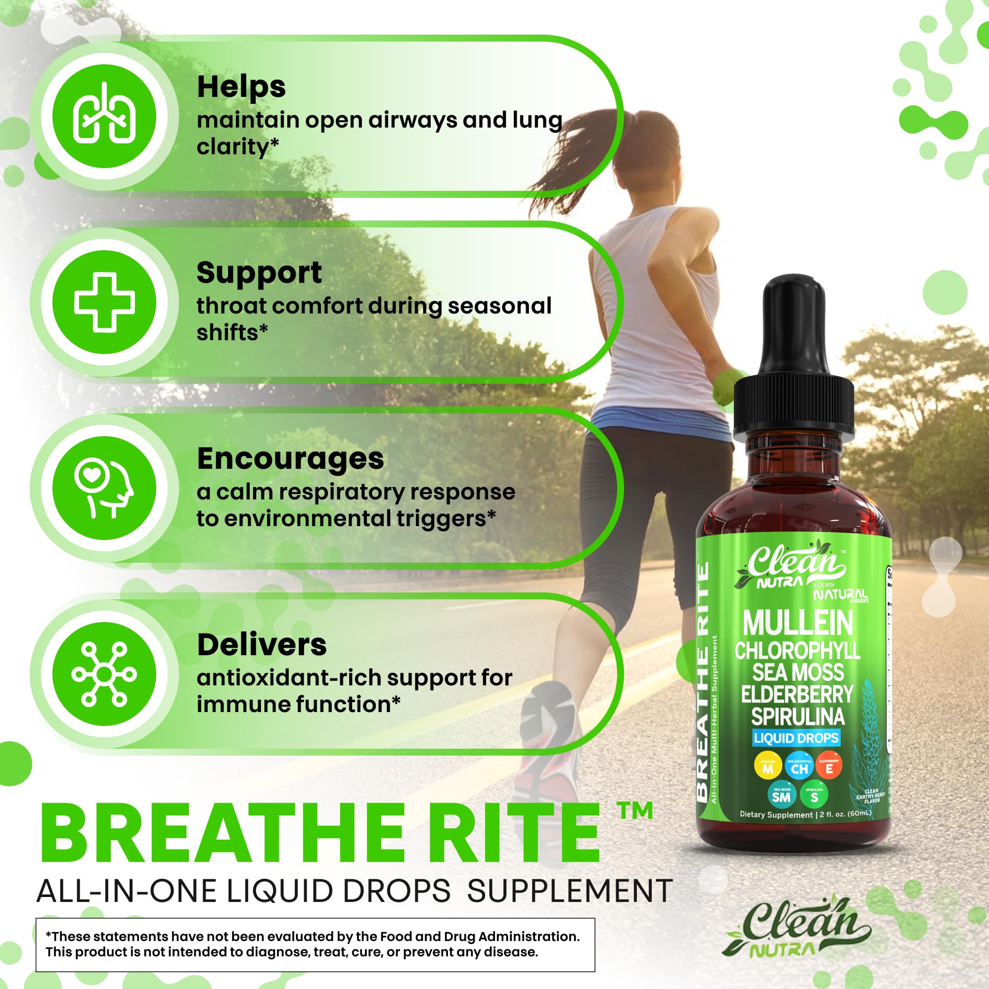 Motherwort herb and spirulina additions in liquid blend