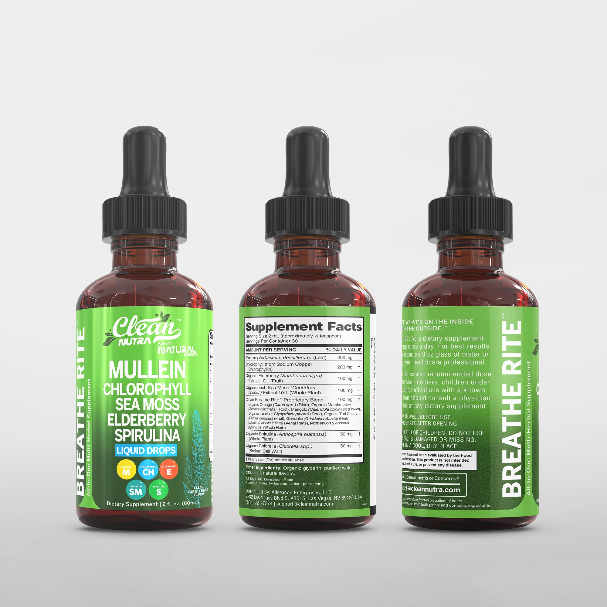 All-in-one mullein lung health supplement for men and women