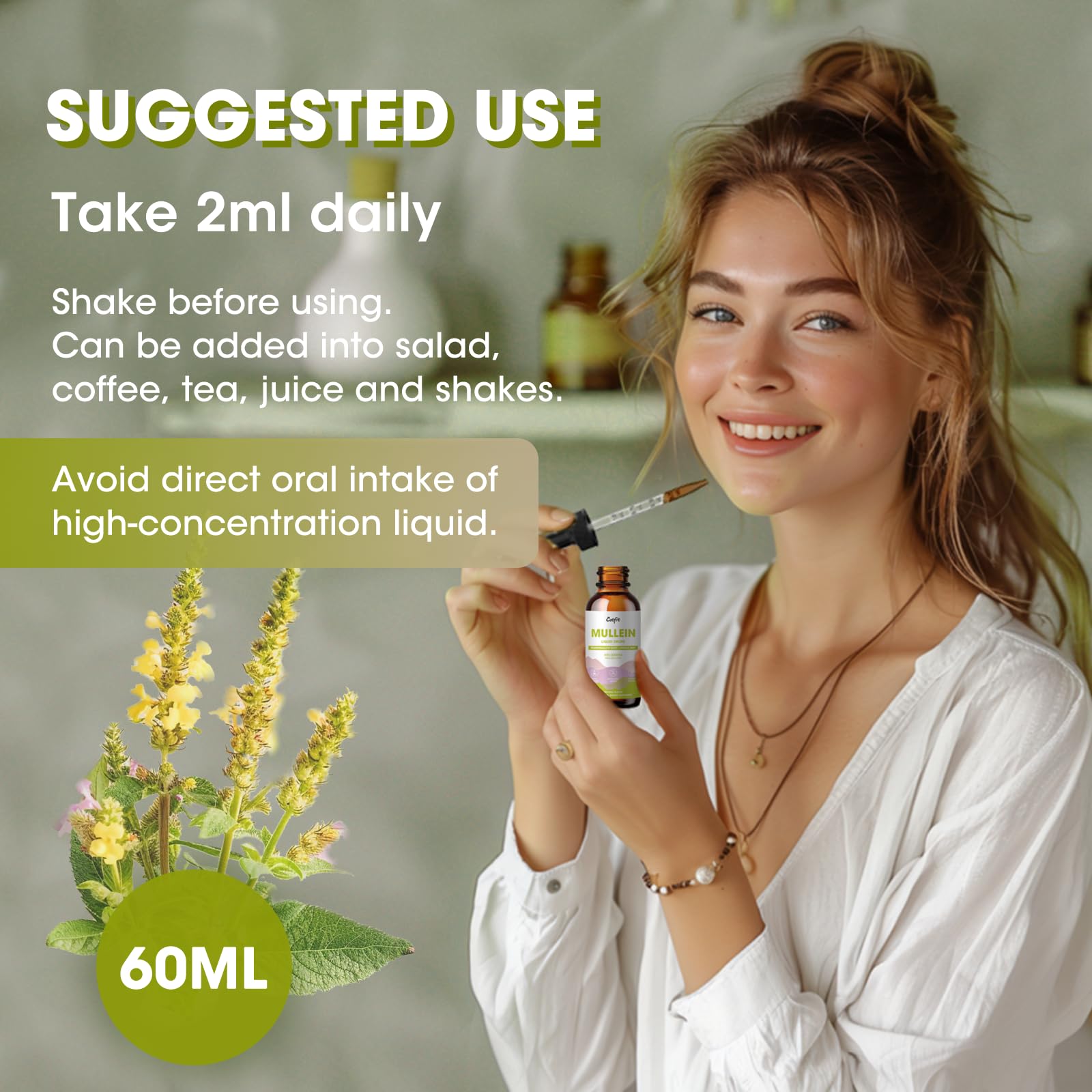 Label of Catfit Mullein Drops for Lungs showing vegan formula