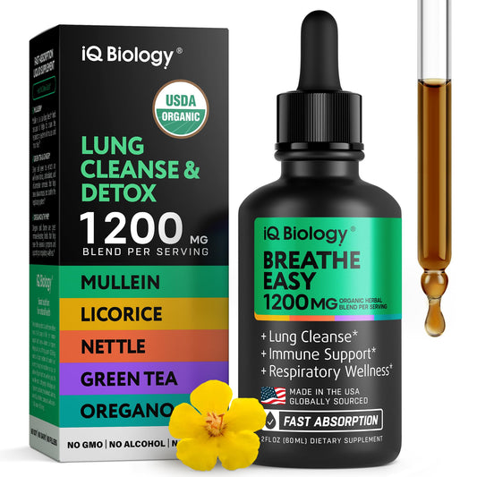 Mullein drops for lungs organic USA-made 2 oz bottle
