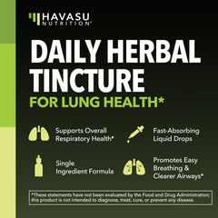 User applying Mullein Drops for Lungs drops