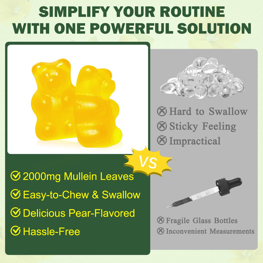 Easy-to-chew mullein gummies