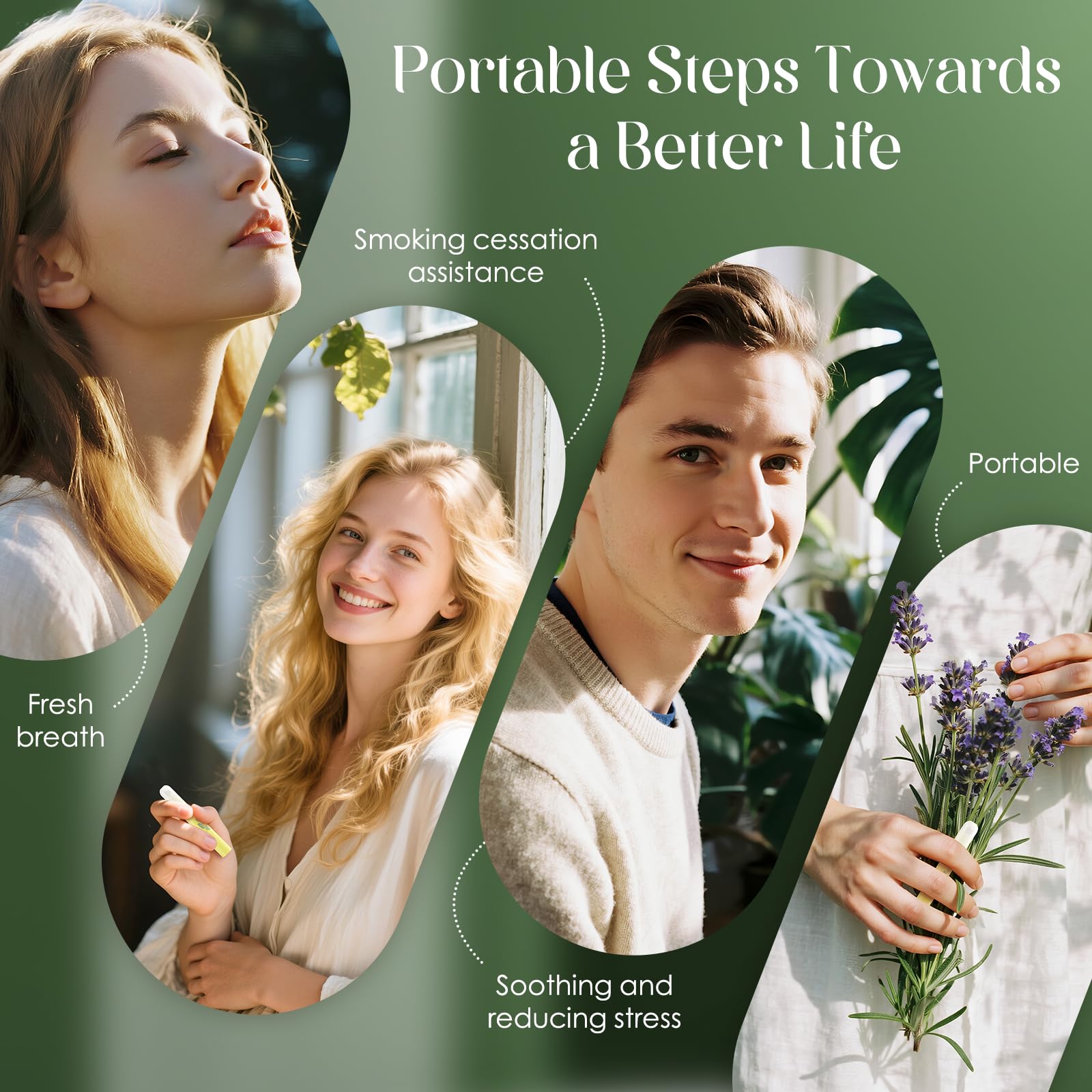 Lifestyle shot showing the diffuser pen carried in a pocket for on-the-go use