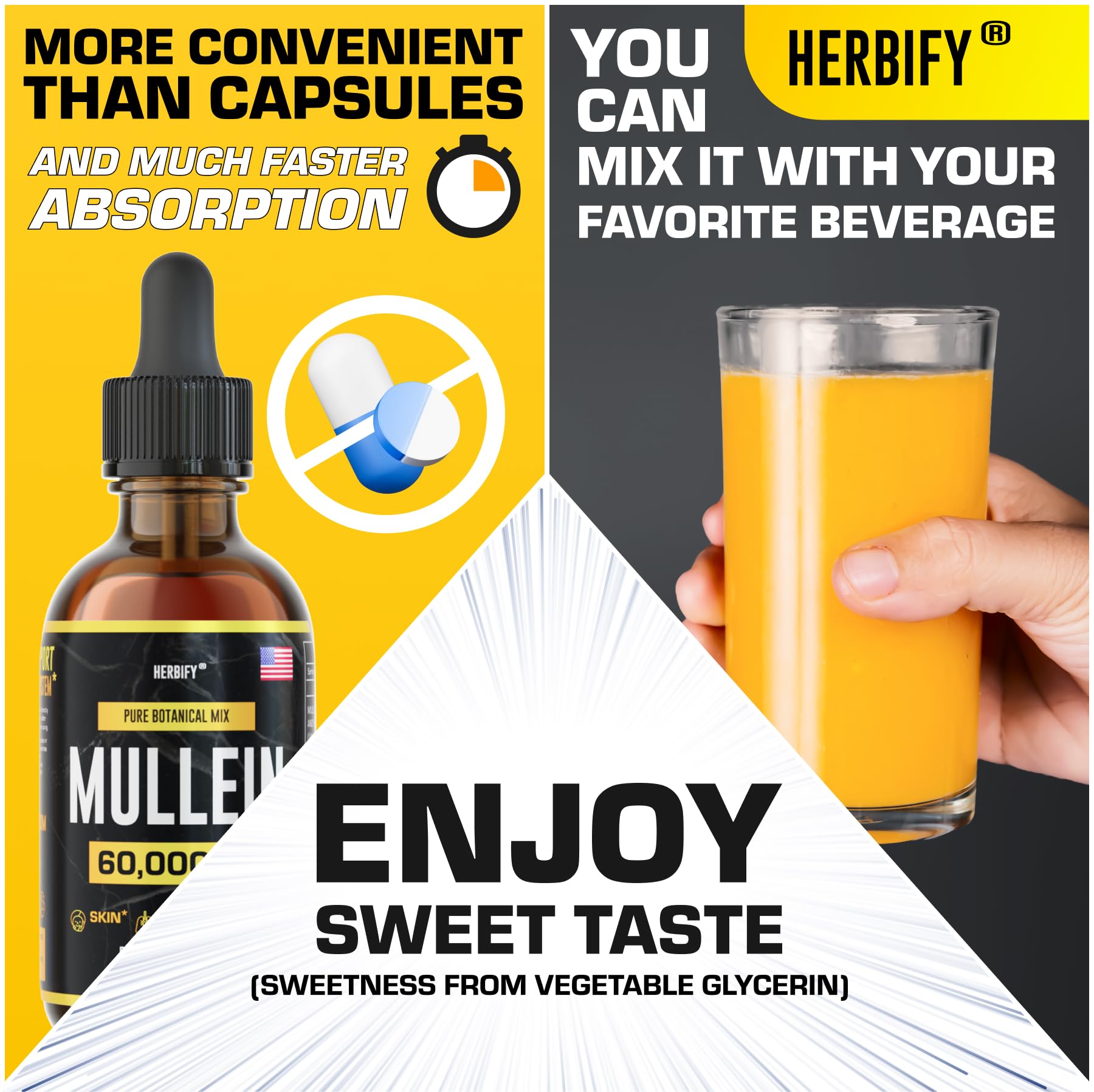 Liquid tincture form for fast absorption