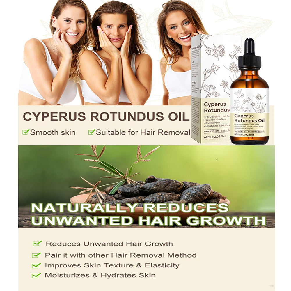 Front-of-pack label emphasizing natural plant-based Cyperus Rotundus formula for MULPG.