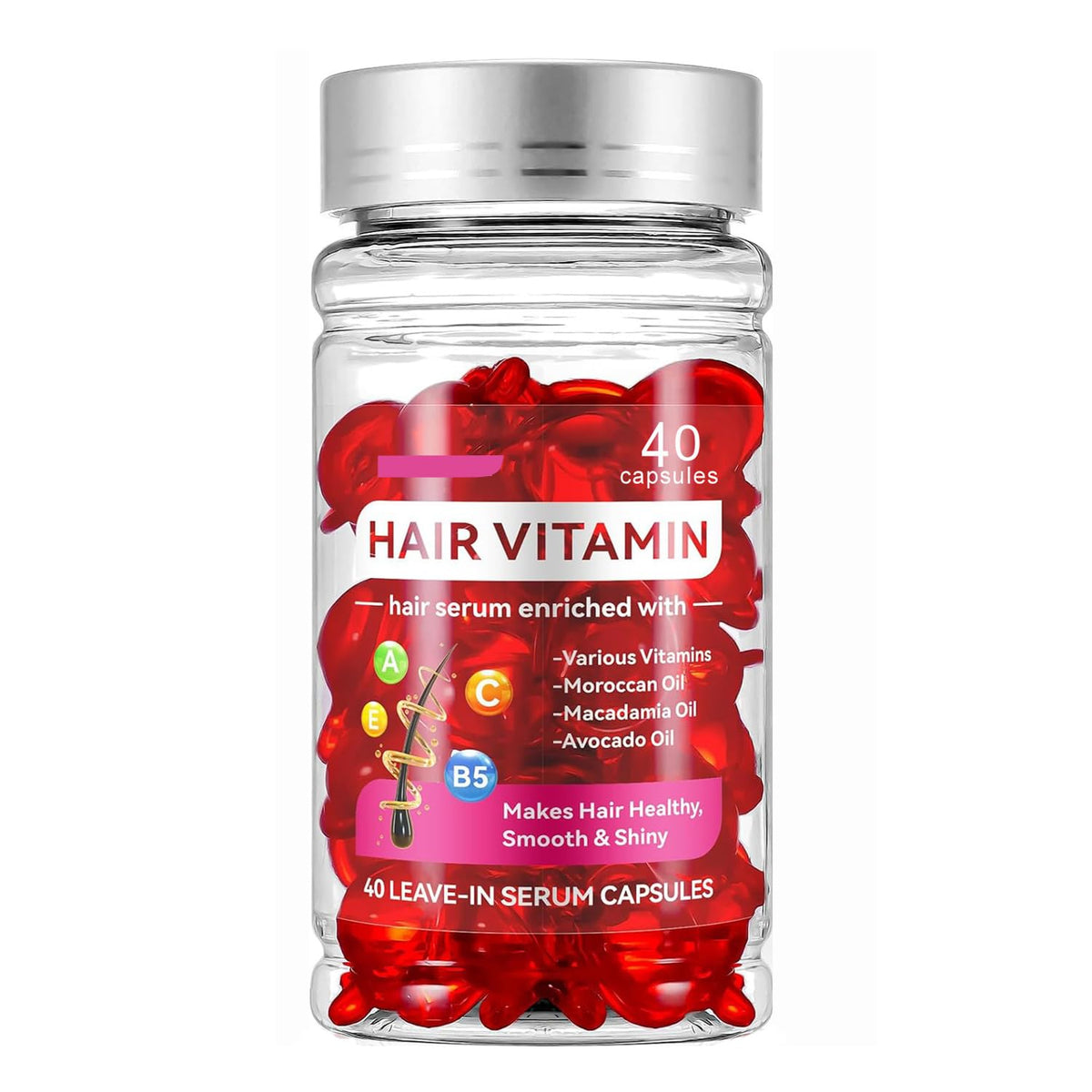 MULPG Hair Serum bottle with argan oil for frizz control.