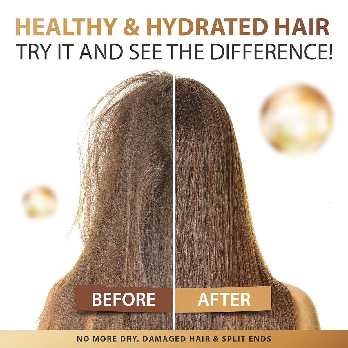 MULPG Hair Serum on hair delivering a silky finish after styling.