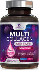 Front view of Multi Collagen 2400 mg 120 capsules bottle