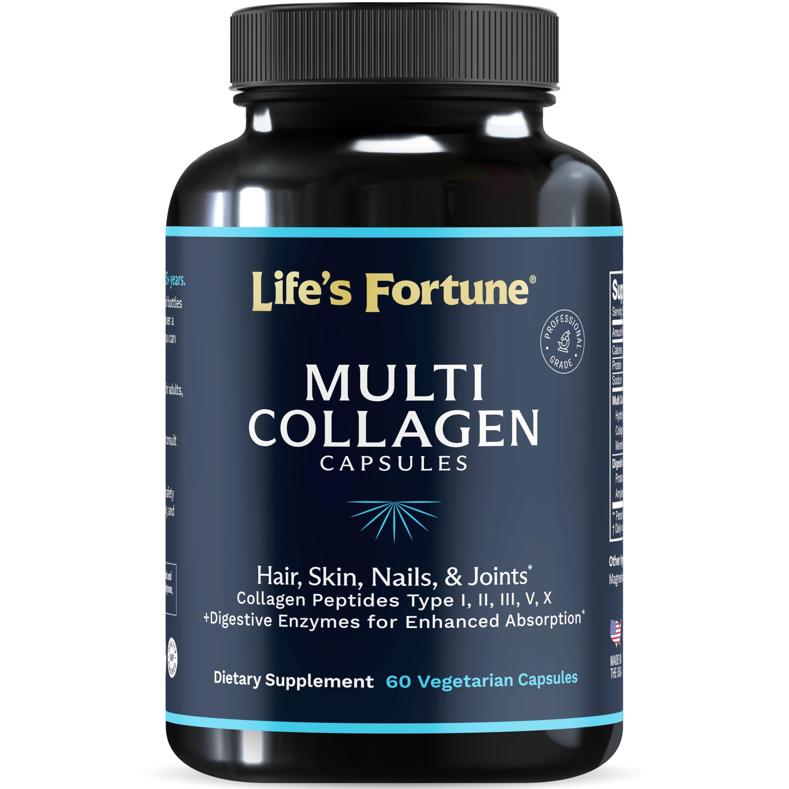 Bottle of Multi Collagen Capsules Unflavored – 60 capsules