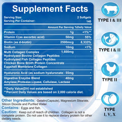 Close-up of hydrolyzed collagen peptide capsules