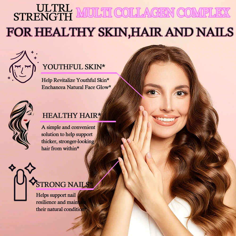 Icons showing joints, skin, hair and nails